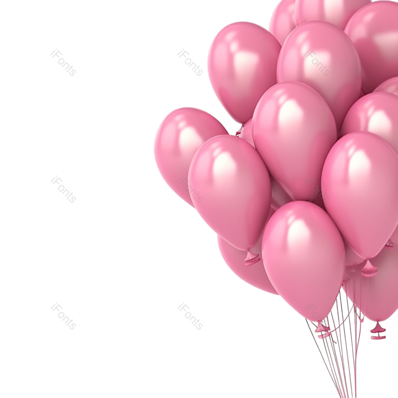 儿童节图片,元素元素,卡通PNG,粉色气球免抠素材